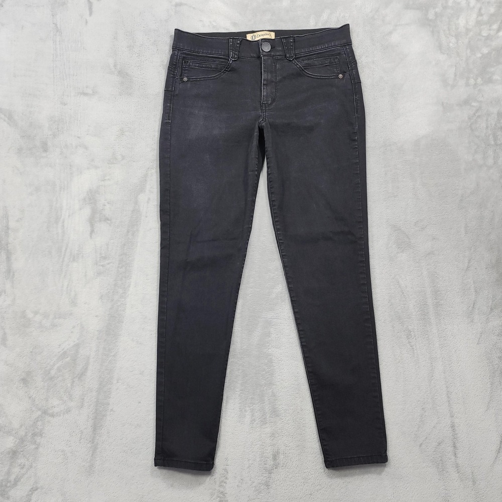 Democracy Jeans Womens 12 Black Stretch Denim Ab-solution Booty Lift Jegging